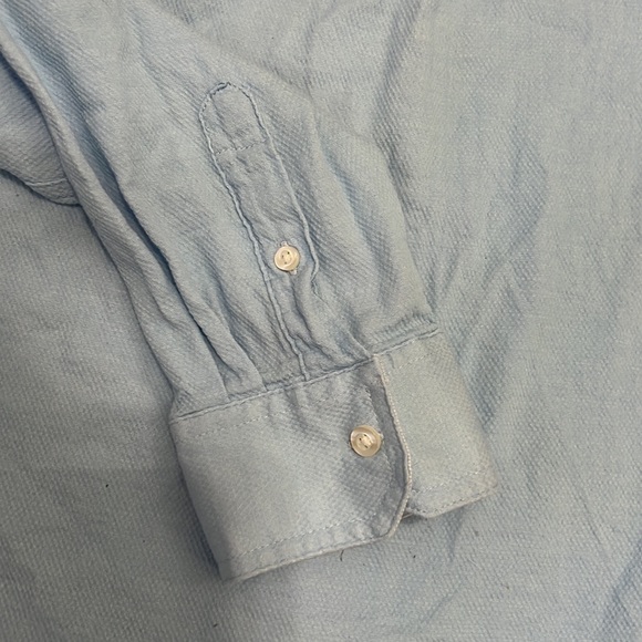 Boys XL (14-16) blue /white long sleeve button down dress shirt - Picture 4 of 8